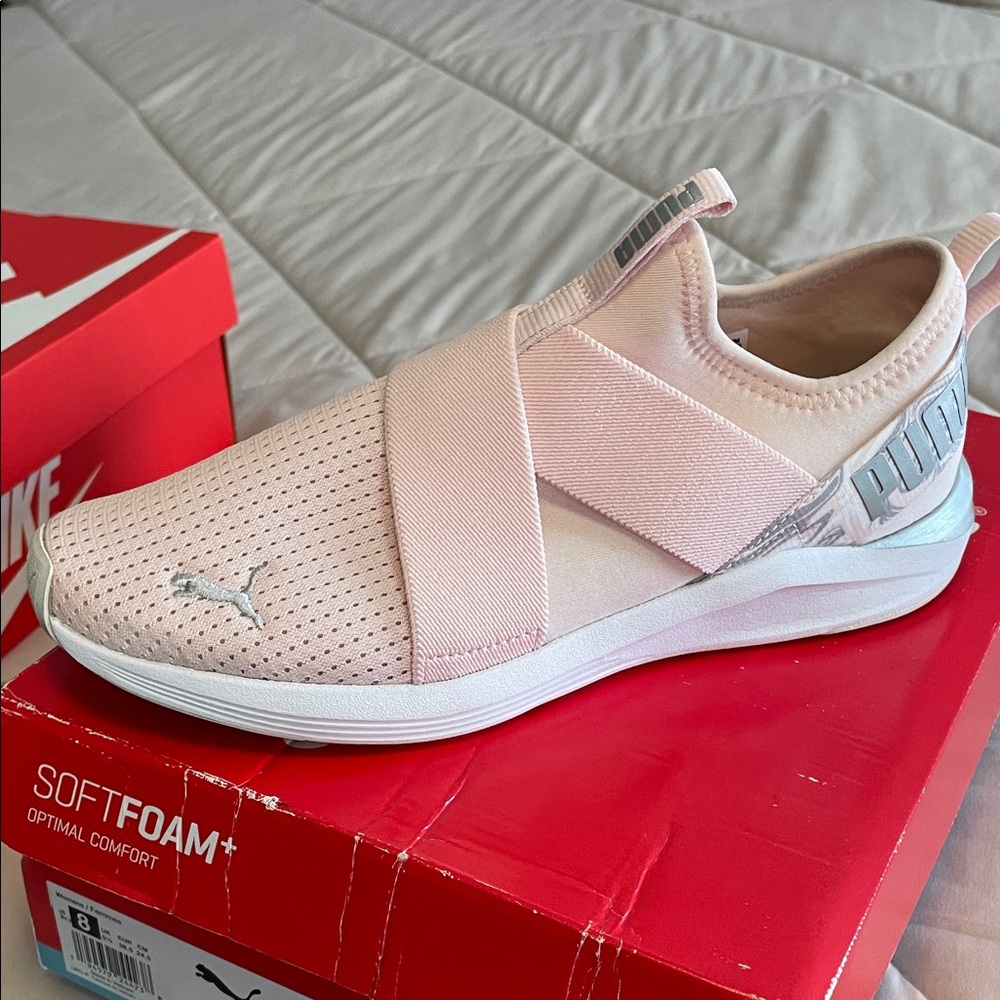 Puma Women's Blush Pink Slip-On Sneakers